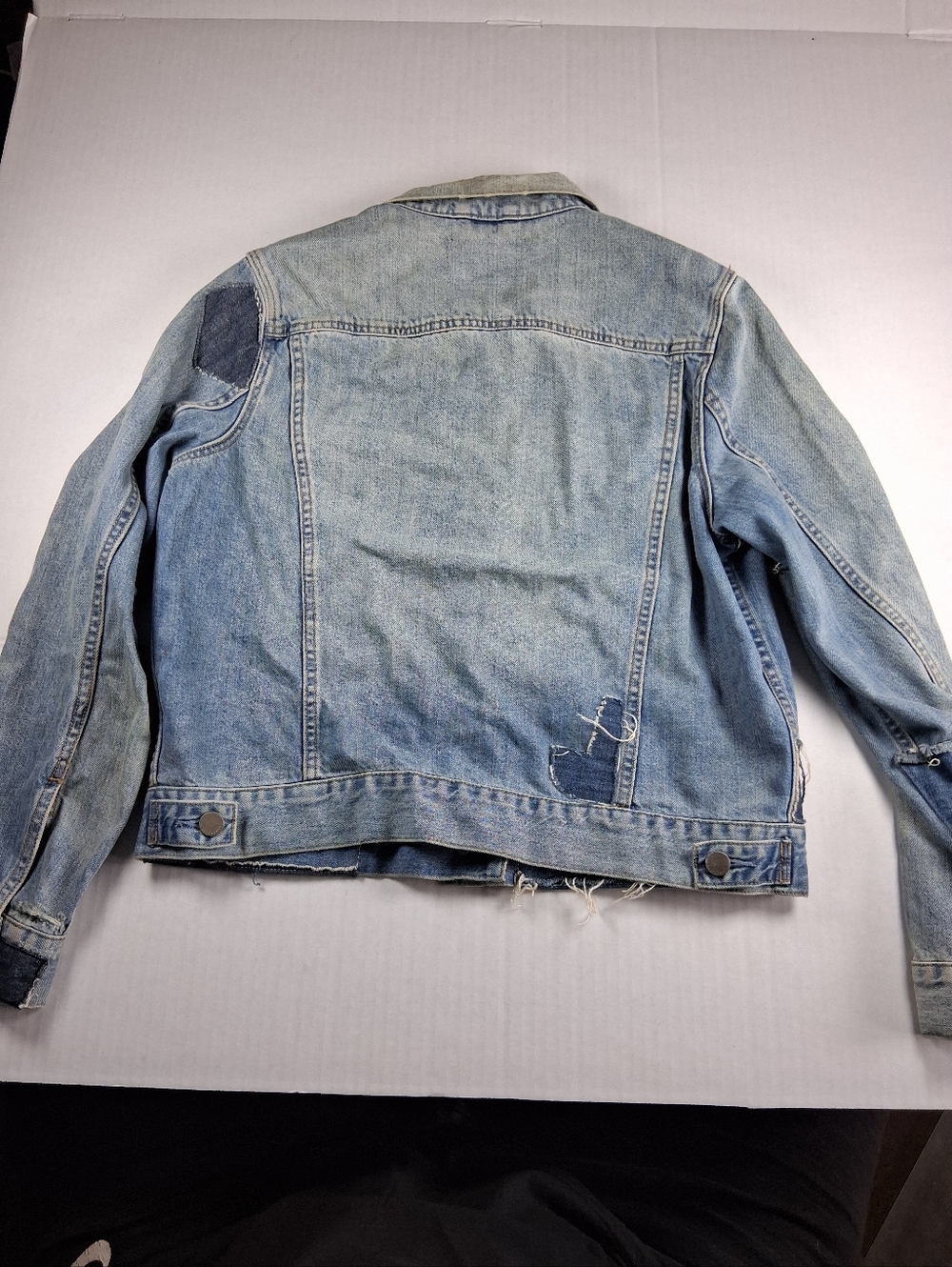 Allsaints Y2K Distressed Jean Jacket Womens Size U.S-8 - Picture 12 of 16